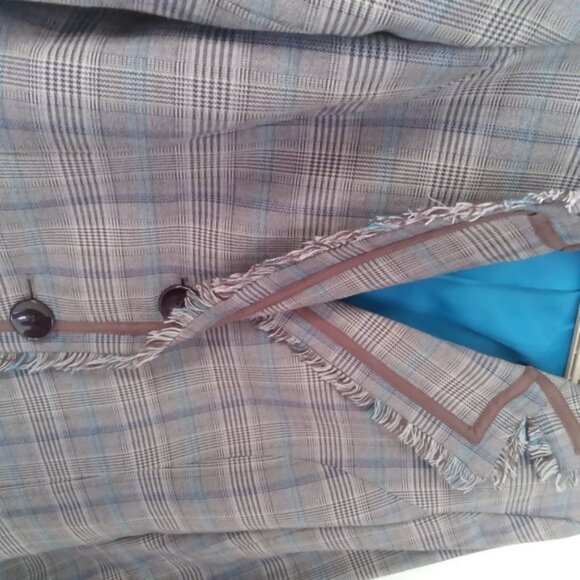 TRIBAL Plaid 34 Length Sleeve Blazer - Picture 2 of 5